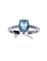 Anneau Gemoro Femme in Or blanc Acquamarina 1.05 Ct AM202BIA - AM202BIA